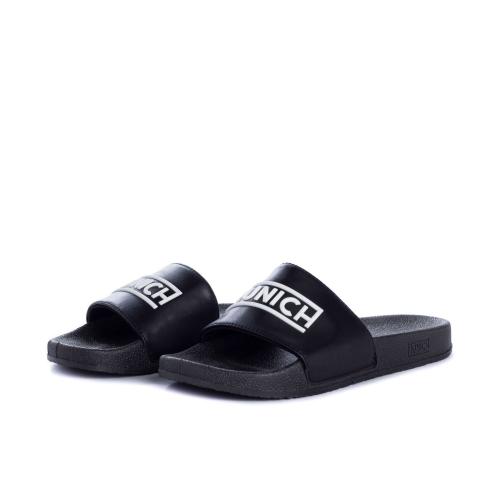 CHANCLAS MUNICH FLAT SLIDER 3D HOMBRE 8540039 NEGRA Y BLANCO 1